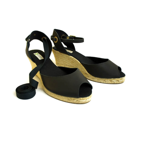 Anabela Colomba Salto Médio Preta