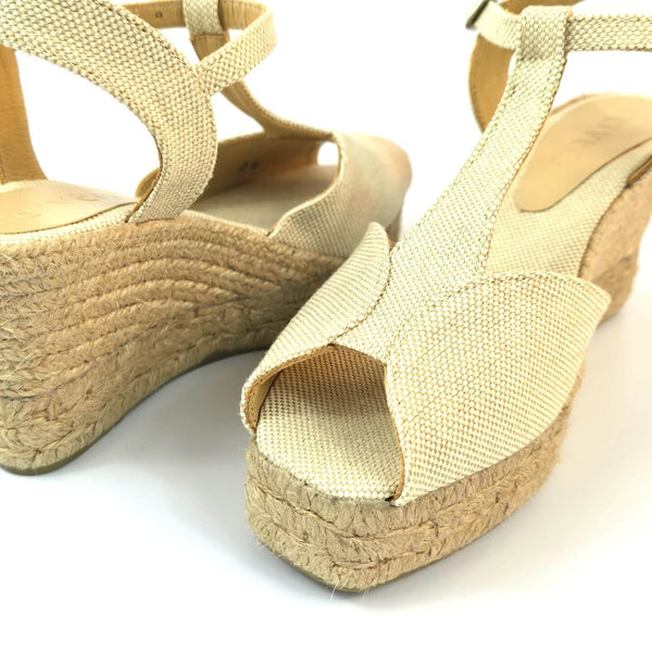 Anabela Georgia Salto Medio Linho