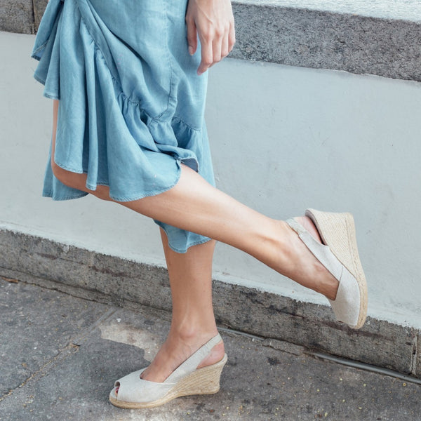 Anabela Manu Salto Médio Linho