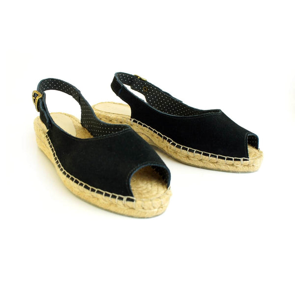 Anabela Mercedes Salto Baixo Preta