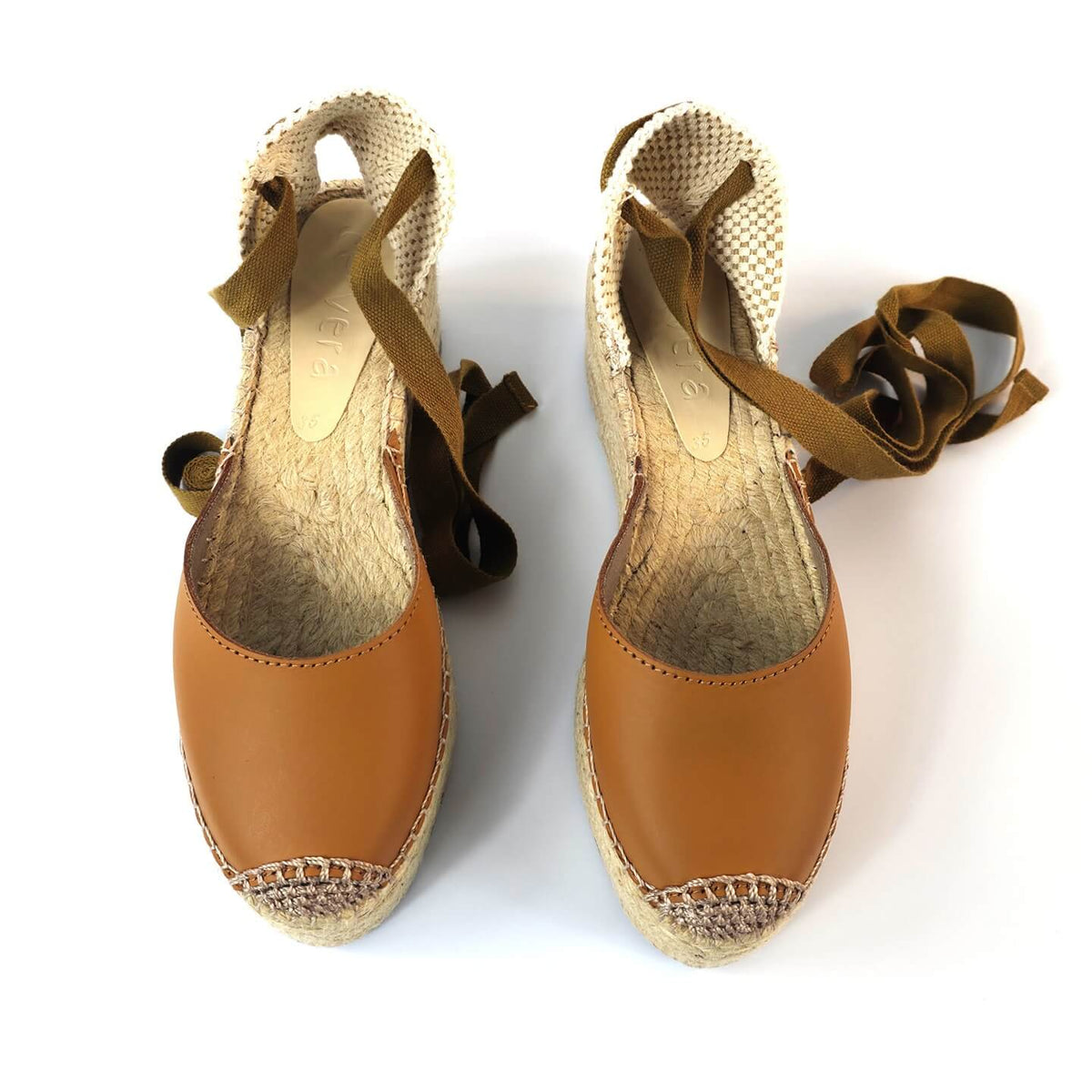 Flatform Sophia Salto Médio Caramelo