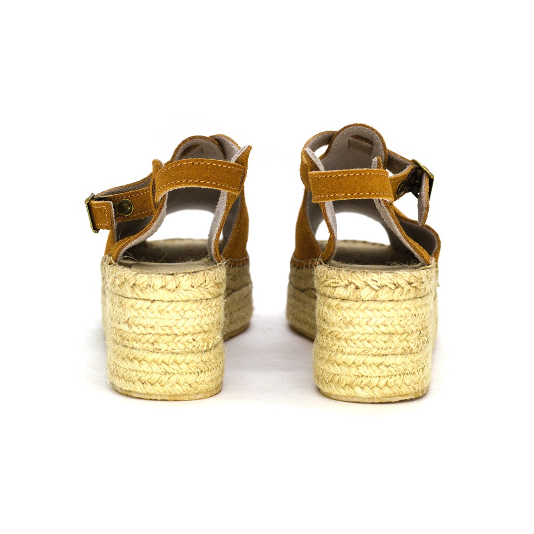 Flatform Yayoi Salto Medio Caramelo