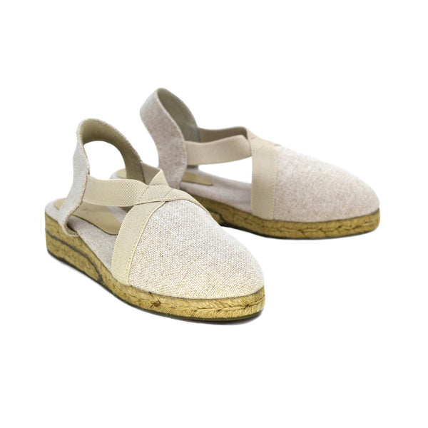 Anabela Gal Salto Baixo Linho