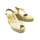 Anabela Georgia Salto Medio Linho