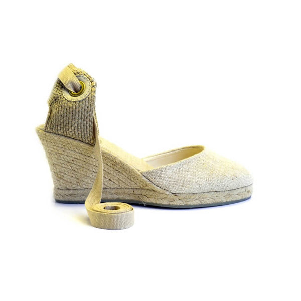 Anabela Sara Salto Médio Linho