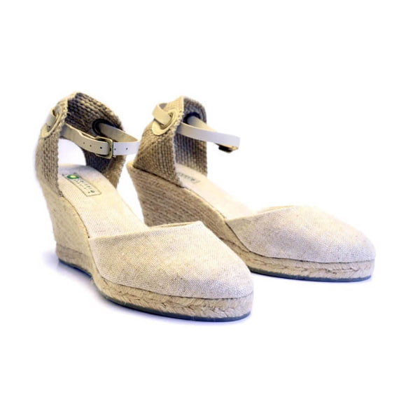 Anabela Sara Salto Médio Linho