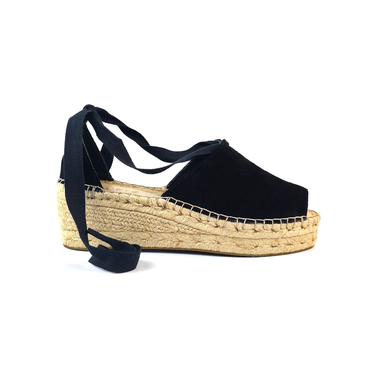 Flatform Ibiza Salto Médio Preta