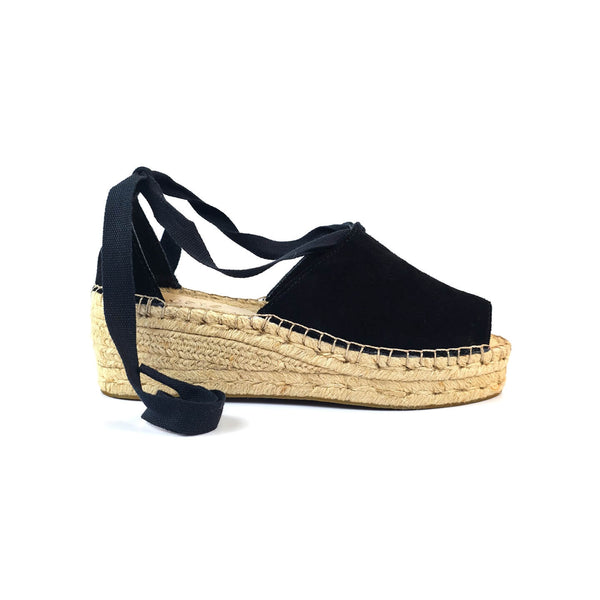 Flatform Ibiza Salto Médio Preta