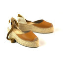 Flatform Sophia Salto Médio Caramelo