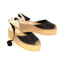 Flatform Sophia Salto Médio Preta