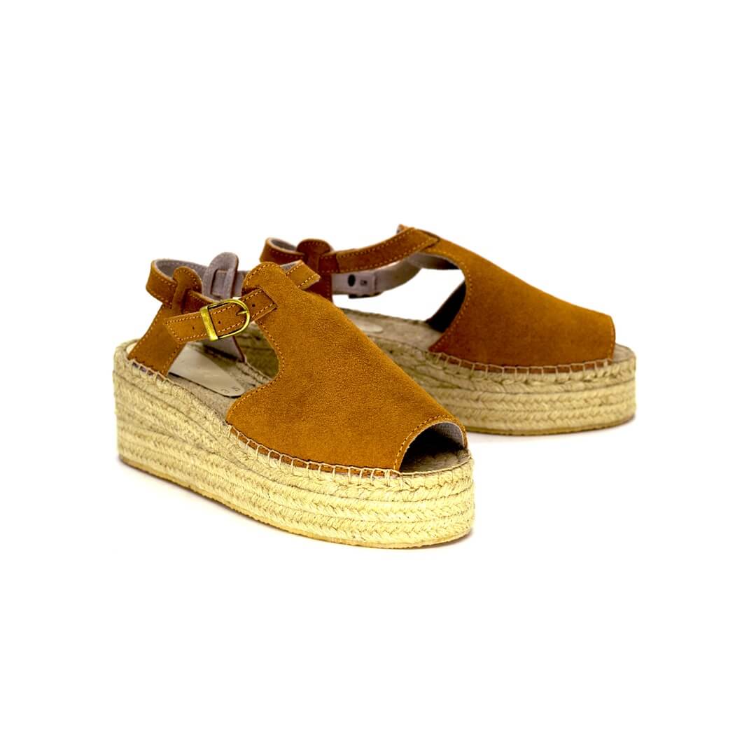 Flatform Yayoi Salto Médio Caramelo