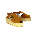 Flatform Yayoi Salto Médio Caramelo