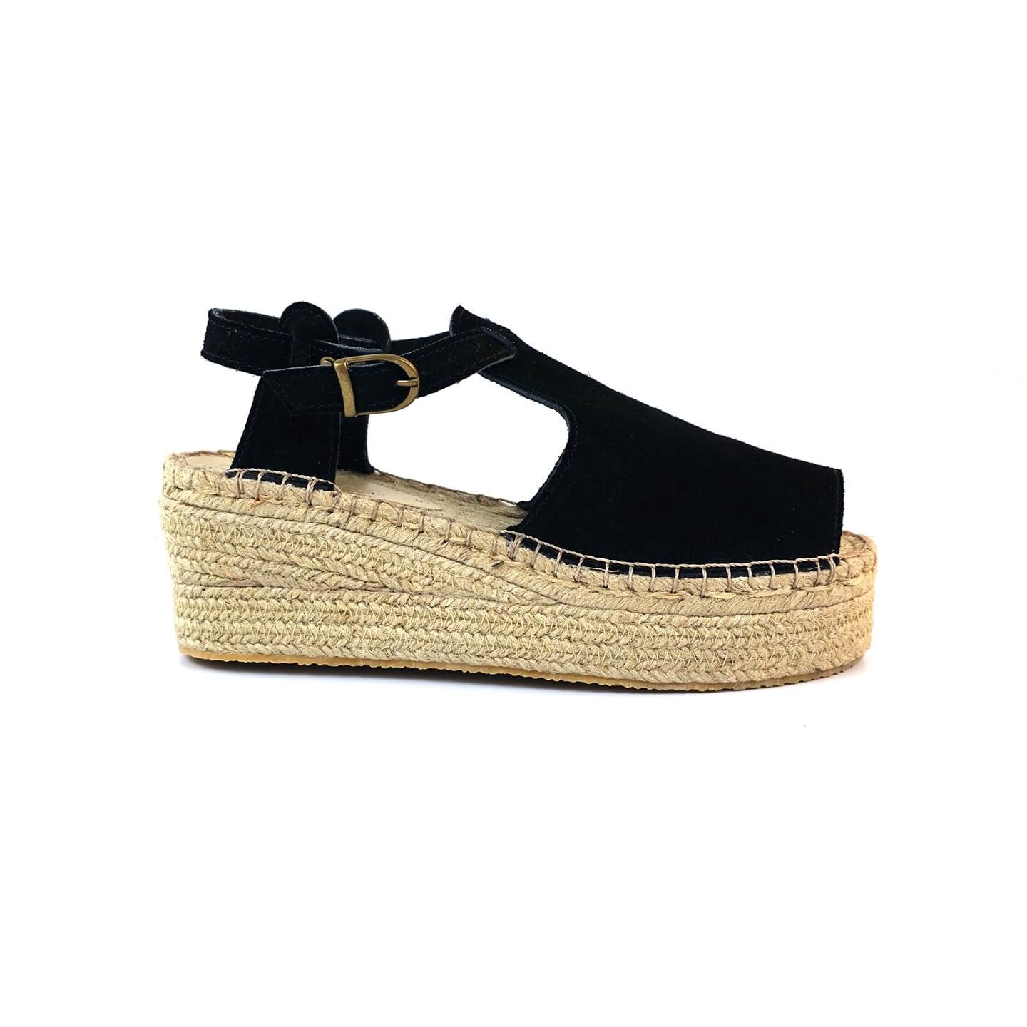 Flatform Yayoi Salto Médio Preta