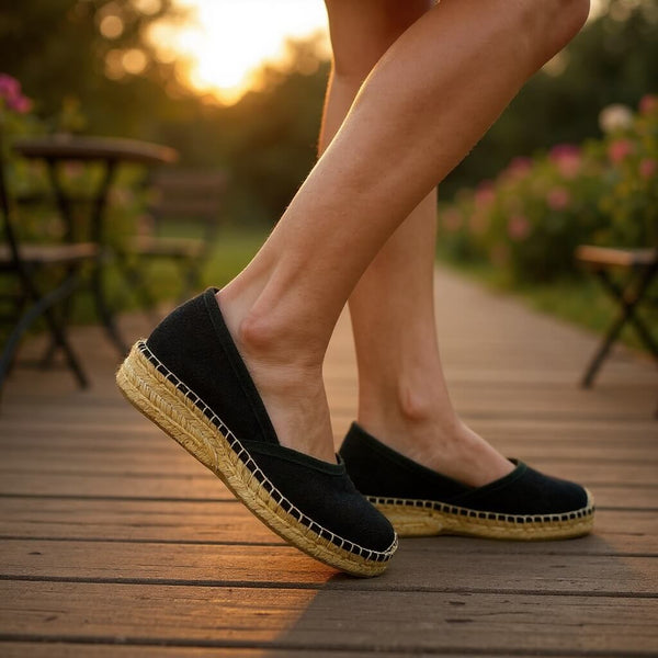 Sapatilha Cunha Salto Baixo Preta