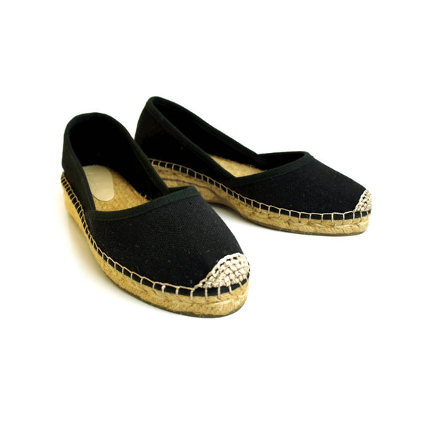 Sapatilha Cunha Salto Baixo Preta